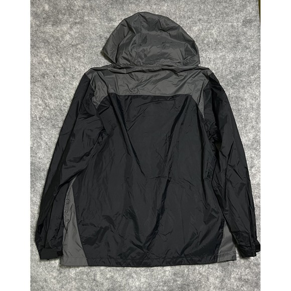 Columbia Jacket Men's L Full Zip Up Hooded Packable Black 100% Nylon RN 69724 - Picture 3 of 17
